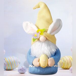 NWT Egg Holding Doll Spring Easter Bunny Figurine Swedish Gnome